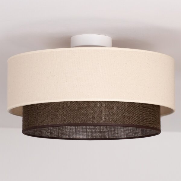 Brilagi - LED Stropní svítidlo BOHO STYLE 1xE27/15W/230V pr. 40 cm krémová/hnědá