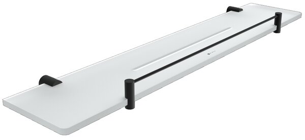 Nimco Bormo černá police do koupelny s otvory, chrom, 60 cm BRC X460-90