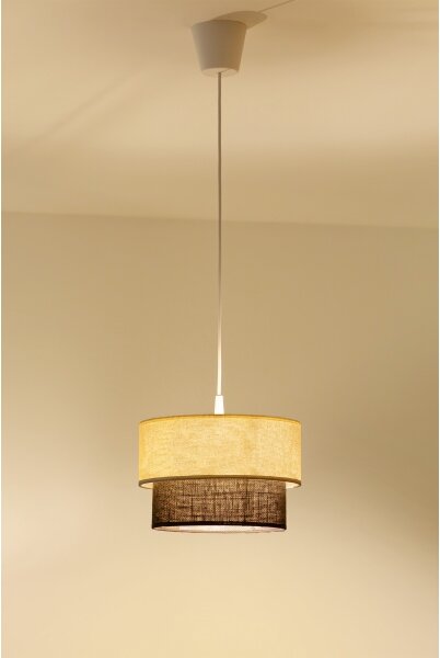 Brilagi - LED Lustr na lanku BOHO STYLE 1xE27/15W/230V pr. 25 cm krémová/hnědá