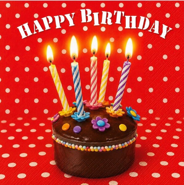 Ubrousky Happy Birthday dortík 3400424