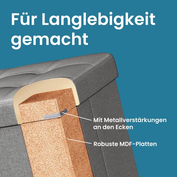 SEDACÍ BOX, textil, kompozitní dřevo, 110/38/38 cm - Taburety, Online Only