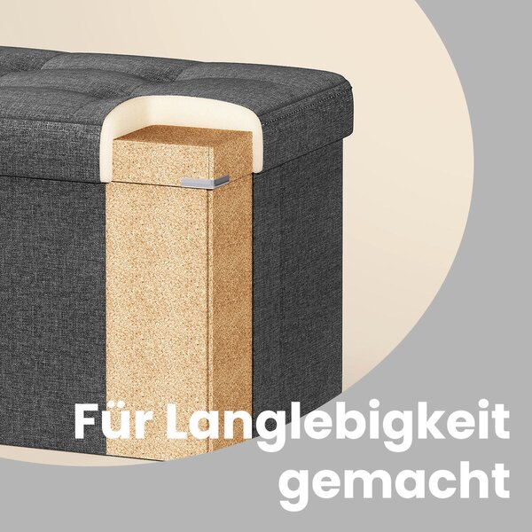 SEDACÍ BOX, textil, kompozitní dřevo, 78/38/38 cm - Taburety, Online Only