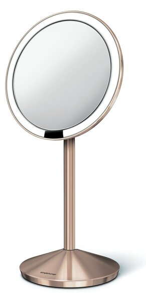 Kosmetické zrcátko Simplehuman - Sensor Tru-lux LED osvětlení, 10x zvětšení, AKU ROSE GOLD