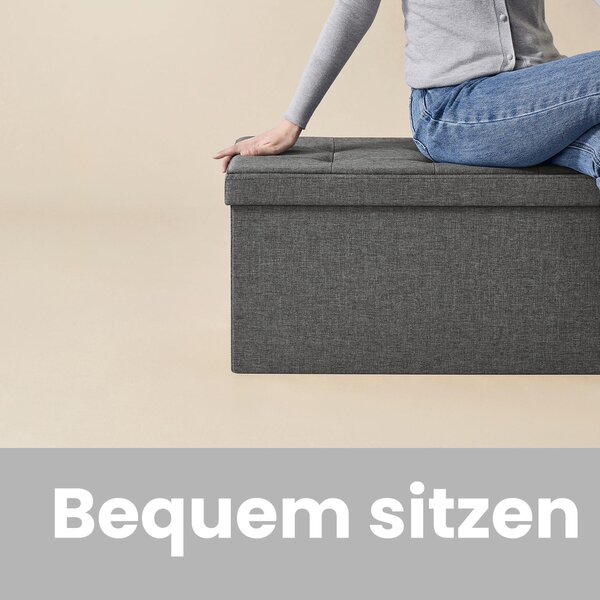 SEDACÍ BOX, textil, kompozitní dřevo, 78/38/38 cm - Taburety, Online Only