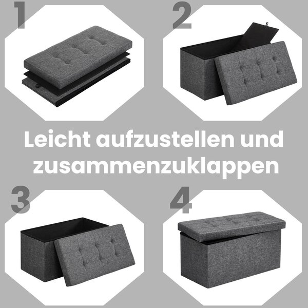 SEDACÍ BOX, textil, kompozitní dřevo, 78/38/38 cm - Taburety, Online Only