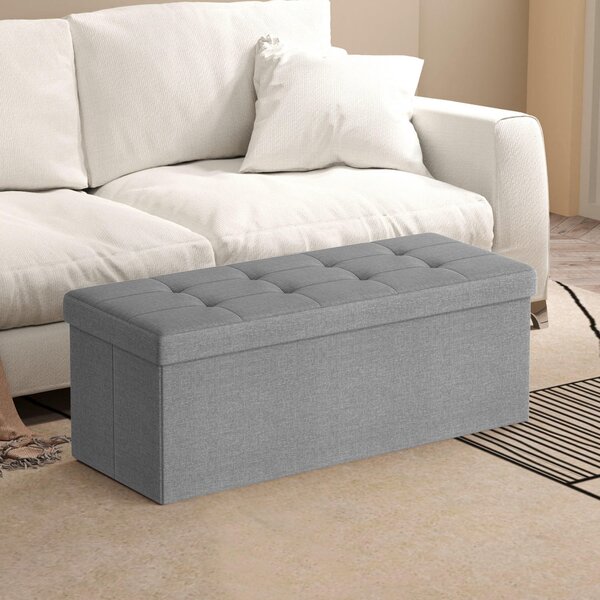 SEDACÍ BOX, textil, kompozitní dřevo, 110/38/38 cm - Taburety, Online Only