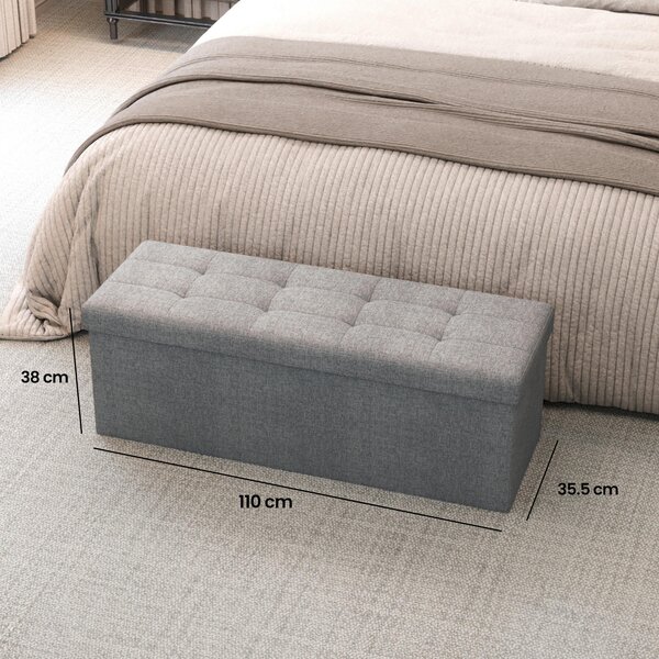 SEDACÍ BOX, textil, kompozitní dřevo, 110/38/38 cm - Taburety, Online Only