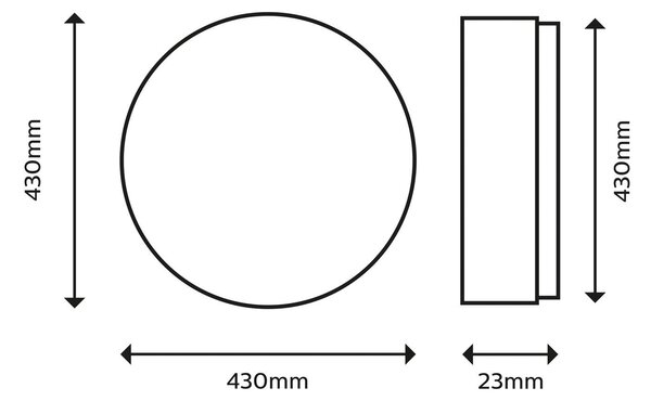 Philips SuperSlim stropní světlo 2 700 K Ø 42 cm černé, stmívatelný, Černá, Pracovna / kancelář, kov