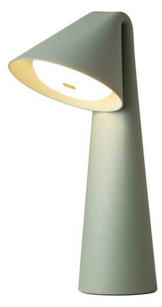 FRANDSEN LED stolní lampa na akumulátor Ami, zelená, 32 cm, stmívatelná, stmívatelný, Zelená, Obývací pokoj / jídelna, kov, Moderní