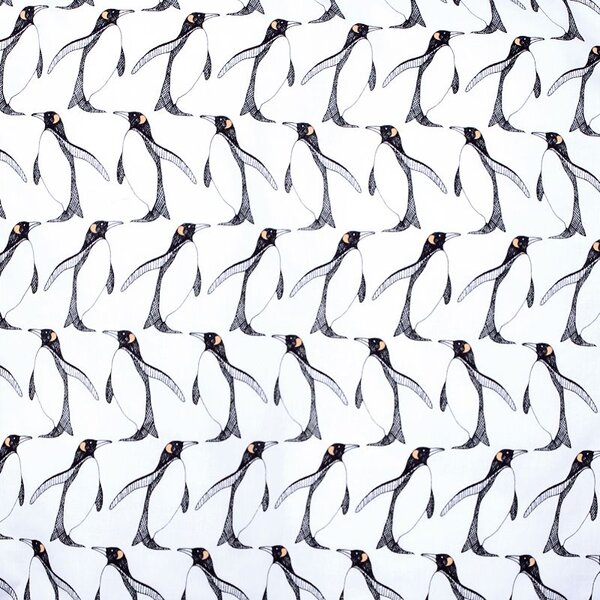 Povlečení KLASIK SOFT penguins bíločerná 140 x 200/70 x 90 cm