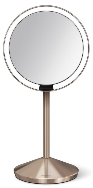 Kosmetické zrcátko Simplehuman - Sensor Tru-lux LED osvětlení, 10x zvětšení, AKU ROSE GOLD