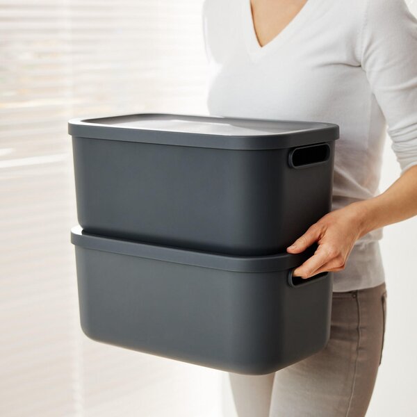 BOX S VÍKEM 12 l Rotho - Stohovatelné boxy