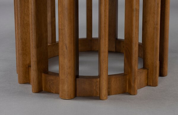 Ořechový kulatý jídelní stůl DUTCHBONE BARLET 120 cm