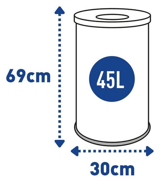 Alda Odpadkový koš Hotel Comfort 45 l, nerez ocel, lesklá