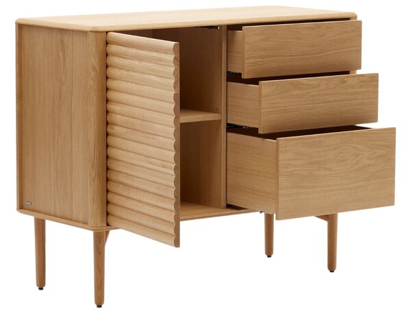 Dubová komoda Kave Home Lenon 105 x 45 cm