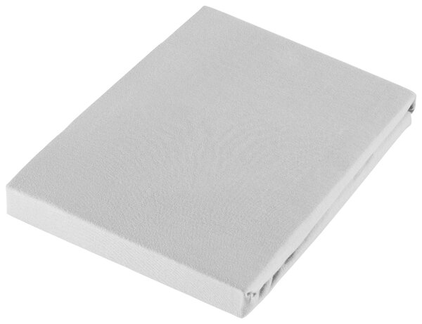 ELASTICKÉ PROSTĚRADLO, žerzej, světle šedá, 100/220 cm Dieter Knoll - Prostěradla