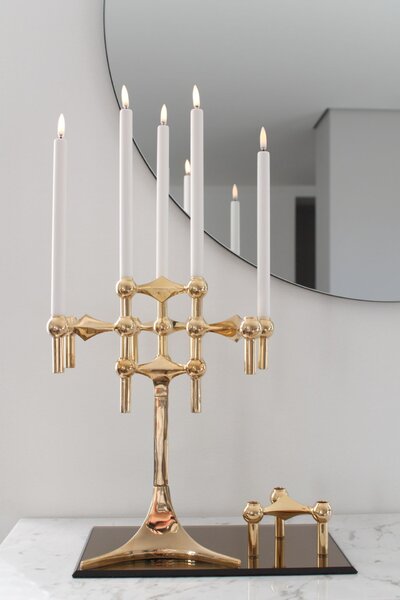 Designový svícen STOFF Nagel Solid Brass