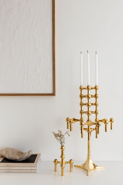 Designový svícen STOFF Nagel Solid Brass