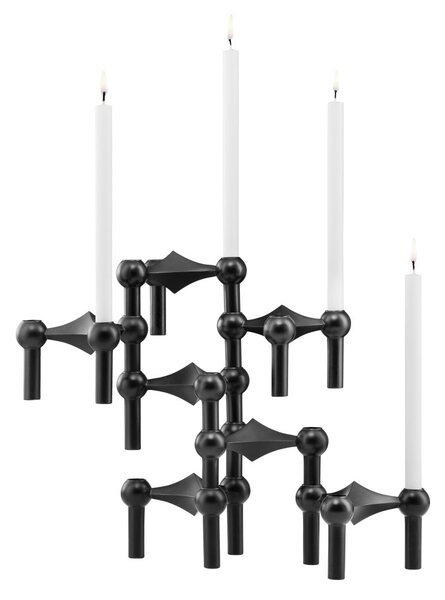 Designový svícen STOFF Nagel Black
