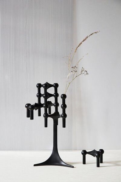 Designový svícen STOFF Nagel Black