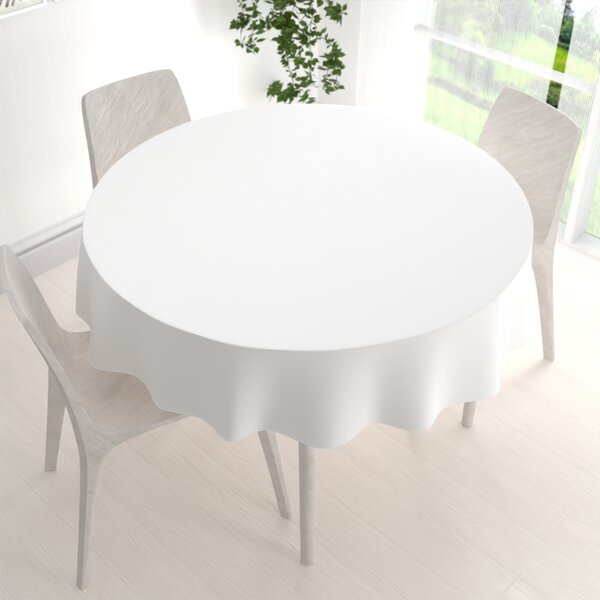 Biante Bavlněný kulatý ubrus MONI MO-039 Bílý Ø 110 cm