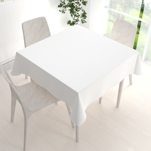 Biante Velký bavlněný čtvercový ubrus MONI MO-039 Bílý 160x160 cm