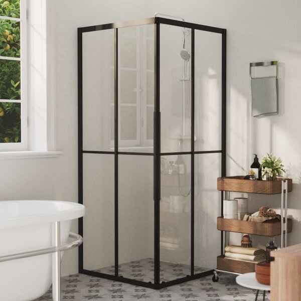 Sprchová zástěna BestBerg 150774 / 80 × 80 × 180 cm / černá/transparentní