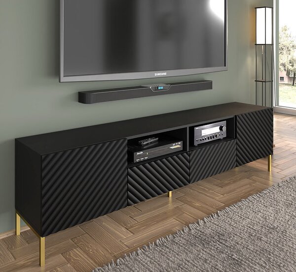 BIM Televizní stolek Surf 2D2S, Černý