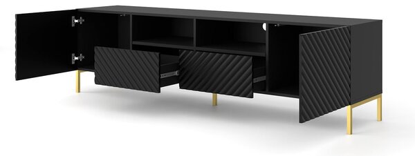 BIM Televizní stolek Surf 2D2S, Černý