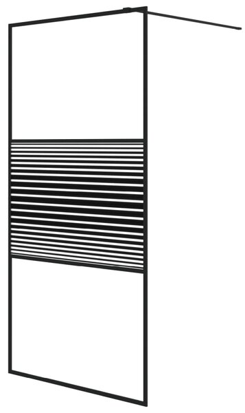 Sprchová zástěna walk-in černá 100 x 195 cm čiré ESG sklo 152147
