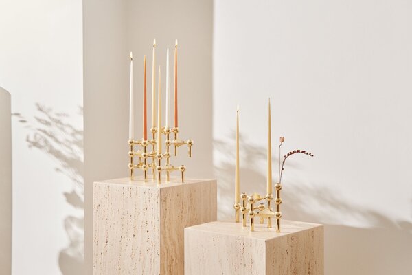 Vysoká svíčka STOFF Nagel by Ester&Erik Ginger – set 6 ks
