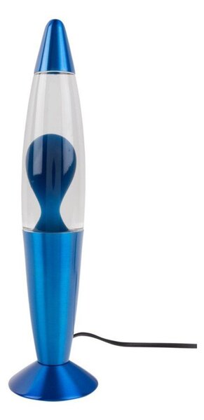 Modrá skleněná lávová lampa (výška 35,5 cm) Funky Rocket Lava – Leitmotiv