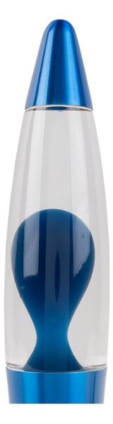 Modrá skleněná lávová lampa (výška 35,5 cm) Funky Rocket Lava – Leitmotiv