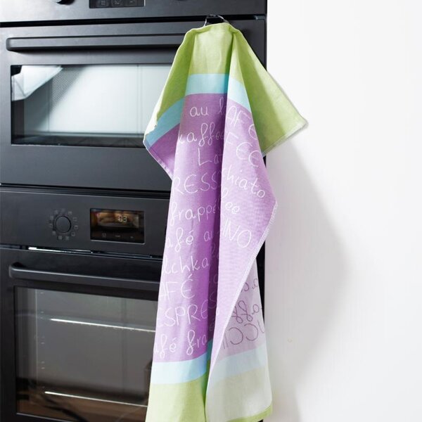 Utěrka DESIGN espresso fialovozelená 50 x 70 cm