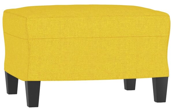Křeslo s podnožkou světle žluté 60 cm textil 3201086