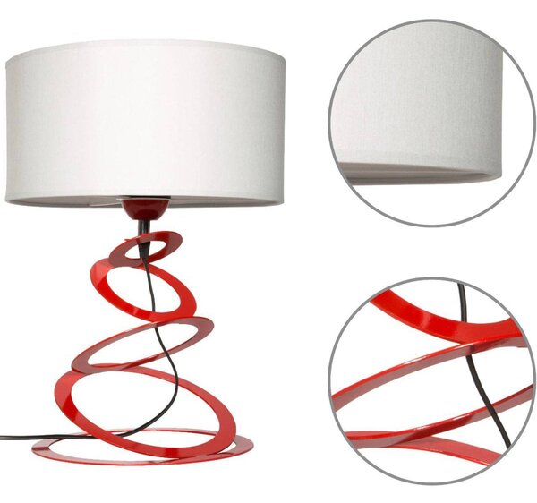 Stolní lampa Indigo, 1x textilní stínítko (výběr ze 3 barev), (výběr ze 3 barev konstrukce), o