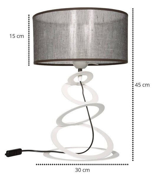 Stolní lampa Indigo, 1x textilní stínítko (výběr ze 3 barev), (výběr ze 3 barev konstrukce), o