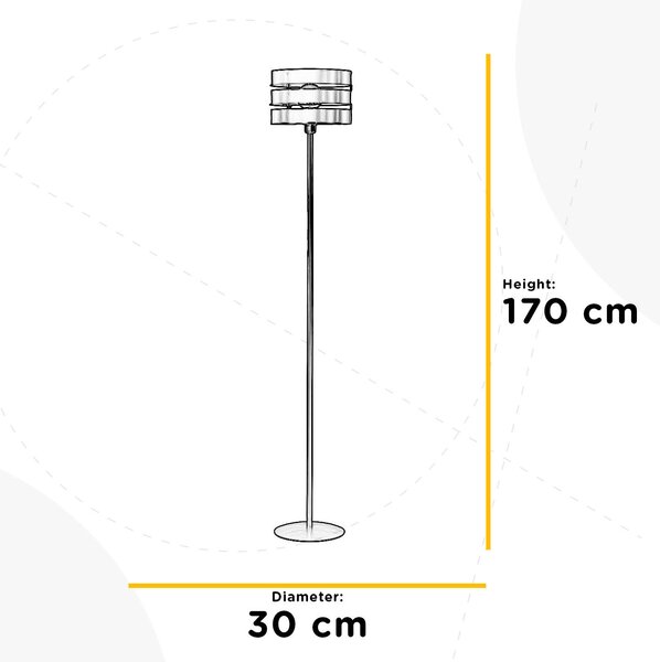 STOJACÍ LAMPA, 30/170 cm - Online Only svítidla, Online Only