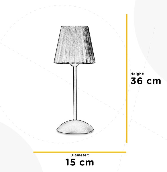LAMPA NA NOČNÍ STOLEK, E14, 15/15/36 cm - Online Only svítidla, Online Only