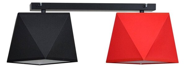 Stropní svítidlo Diamond, 2x textilní stínítko (mix 5 barev), (výběr ze 2 barev konstrukce), p
