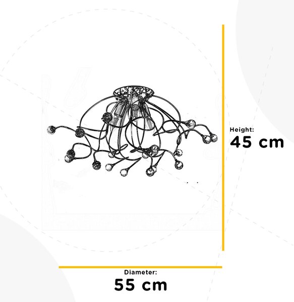 STROPNÍ SVÍTIDLO, 55/45 cm - Online Only svítidla, Online Only