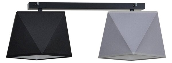 Stropní svítidlo Diamond, 2x textilní stínítko (mix 5 barev), (výběr ze 2 barev konstrukce), p