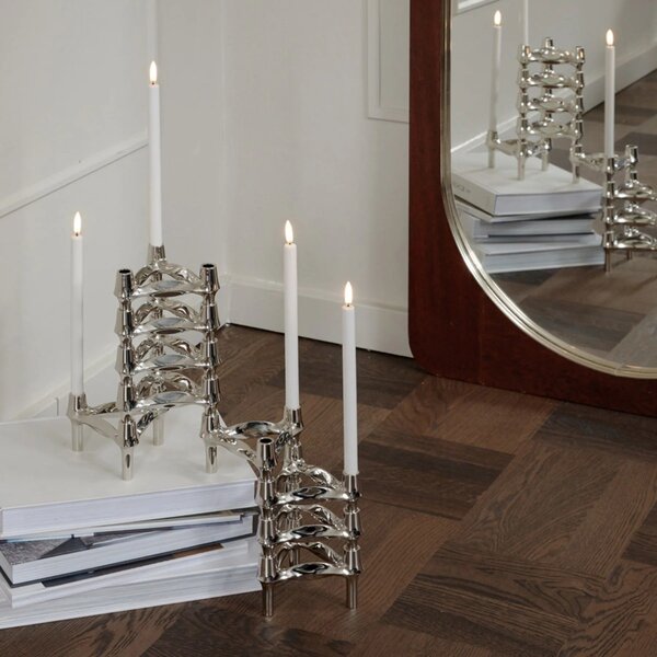 Voskové LED svíčky White – set 2 ks