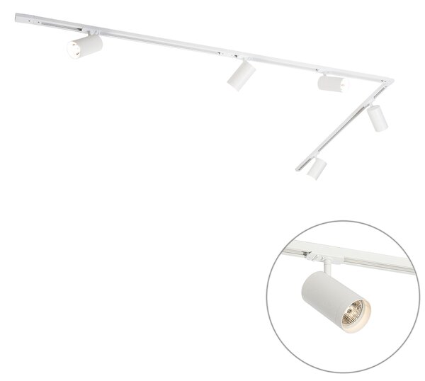Moderní kolejnicový systém s 5 bílými bodovými světly 1-fázový GU10 70mm - Iconic Jeana Luxe