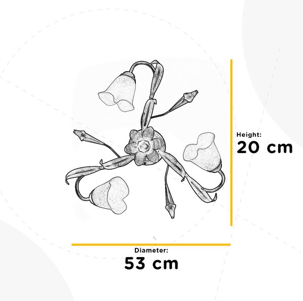 STROPNÍ SVÍTIDLO, 53/20 cm - Online Only svítidla, Online Only