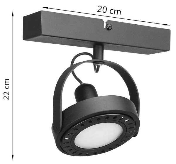 Bodové svítidlo Chest, 1x LED Max. 20w, (výběr ze 2 barev), (možnost polohování)
