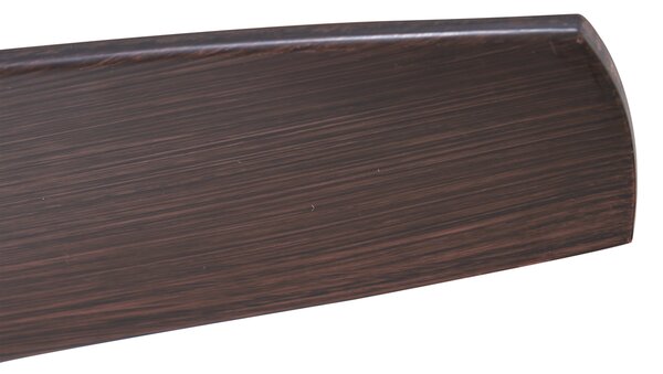 Stropní ventilátor černý s dřevěným potiskem 132 cm vč. LED stmívatelný s dálkovým ovládáním - Joly