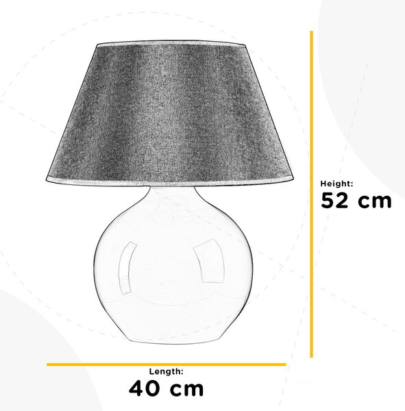 STOLNÍ LAMPA, E27, 40/52 cm - Online Only svítidla, Online Only