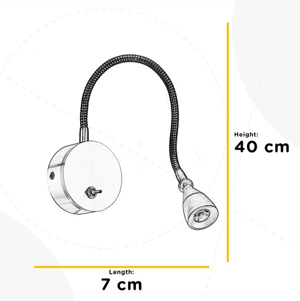 NÁSTĚNNÉ LED SVÍTIDLO, 7/7/40 cm - Online Only svítidla, Online Only