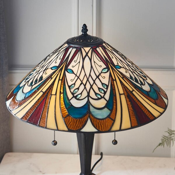Endon 64163 - Stolní lampa Tiffany HECTOR 2xE27/60W/230V pr. 40 cm